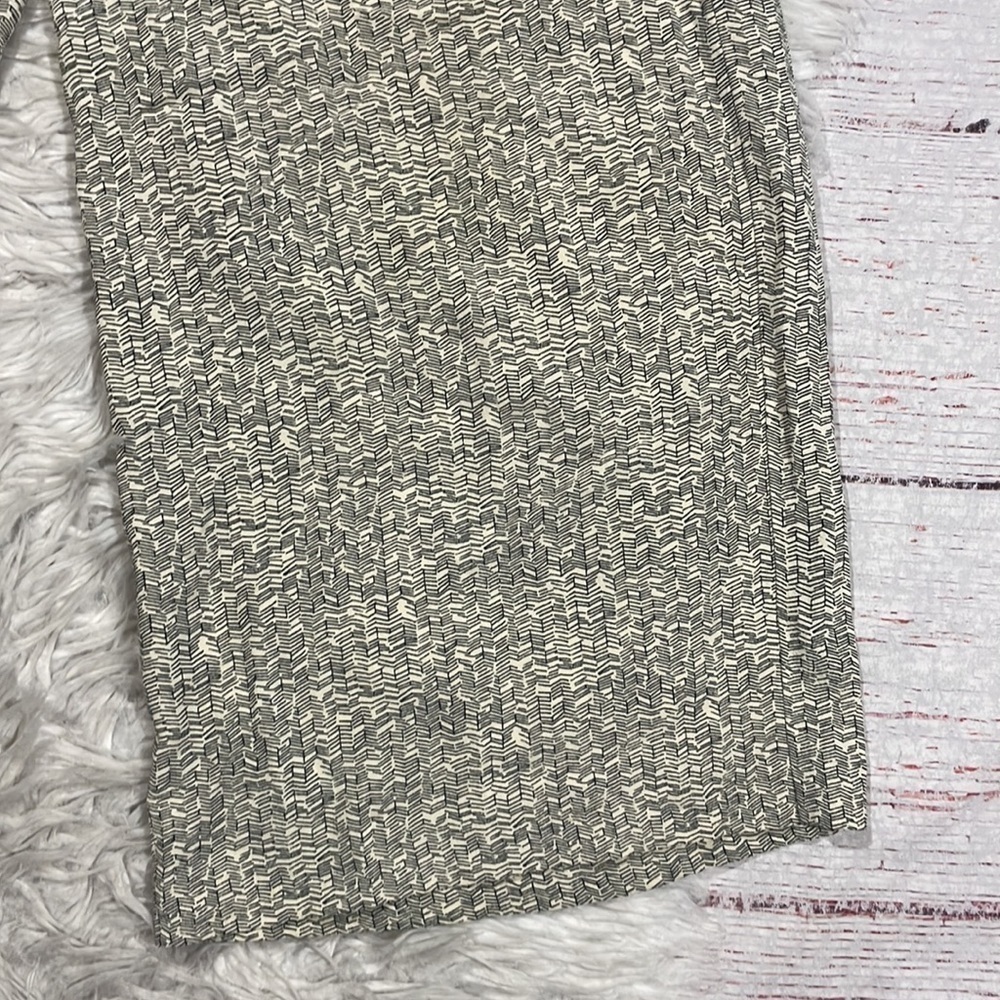 Eileen Fisher Ecru Broken Chevron Patterned Wide … - image 8